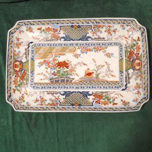 Authentic Antique Japanese Serving Plate Excellent Vtg Condition